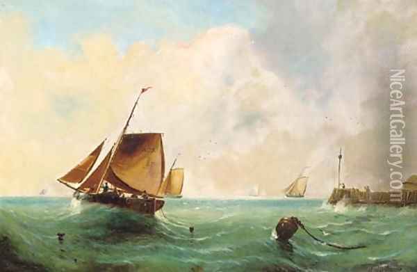 Heading out to sea Oil Painting - English School
