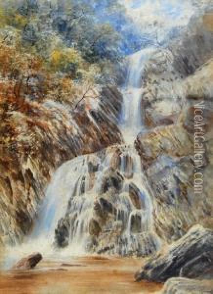 [waterfall] Oil Painting - John William Salter