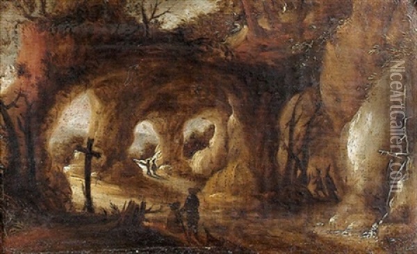 Grotte Oil Painting - Johann Franciscus Ermels