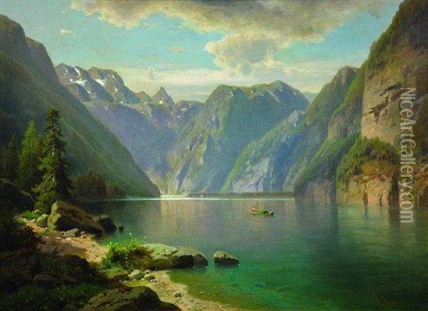 Konigsee Oil Painting - Adolf Chwala