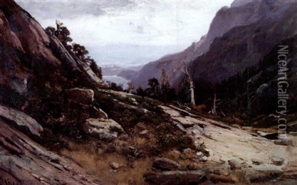 View Of Donner Lake Oil Painting - William Keith