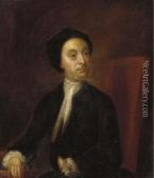Portrait Of Matthew Prior Oil Painting - Richardson. Jonathan