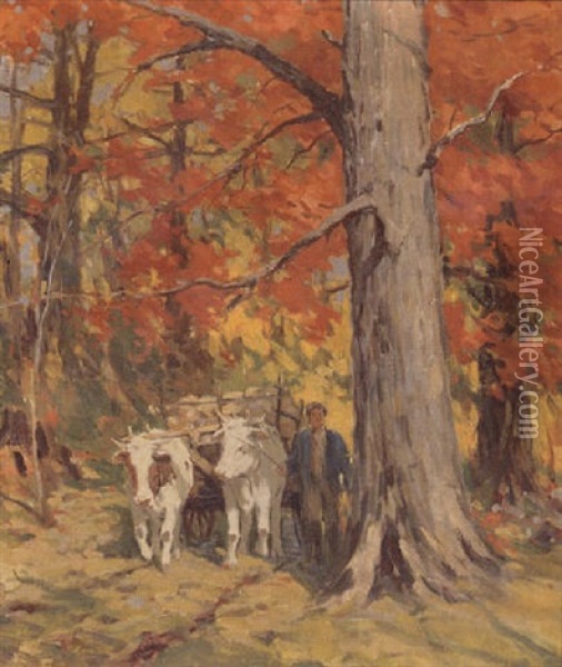 Beneath Autumn's Glory Oil Painting - Farquhar McGillivray Strachen Knowles
