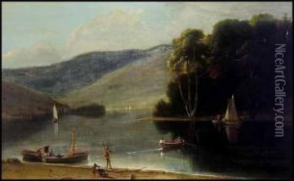 Summer Sailing At The Beach Oil Painting - Sir Augustus Wall Callcott