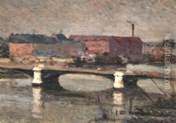 Le Pont Boieldieu A  Rouen Oil Painting - Robert Antoine Pinchon