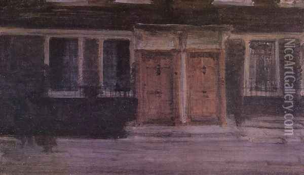 Chelsea Houses Oil Painting - James Abbott McNeill Whistler