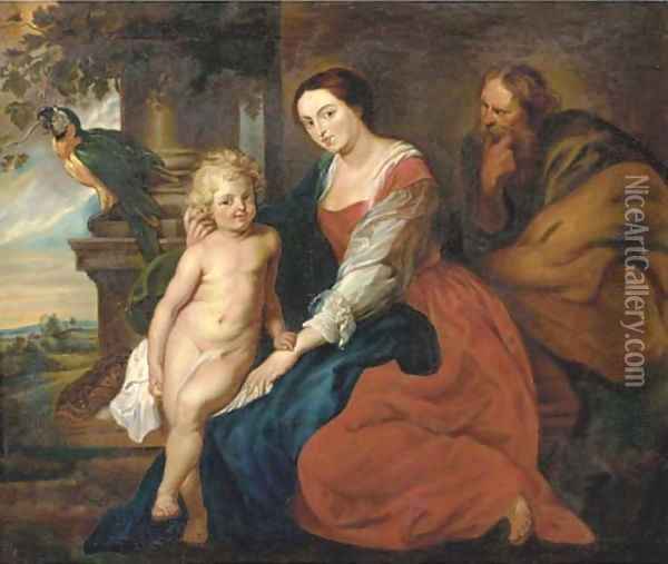 The Holy Family Oil Painting - Sir Peter Paul Rubens