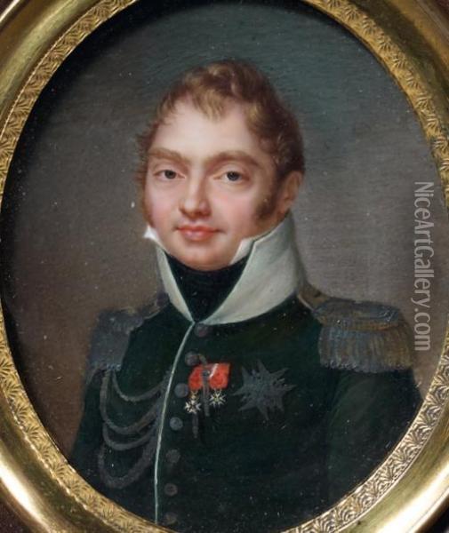 Portrait De Charles-ferdinand, Duc De Berry Oil Painting - Jacques-Jean- Baptiste Augustin