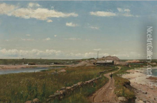 Sakonnet Point, Rhode Island Oil Painting - Thomas Worthington Whittredge