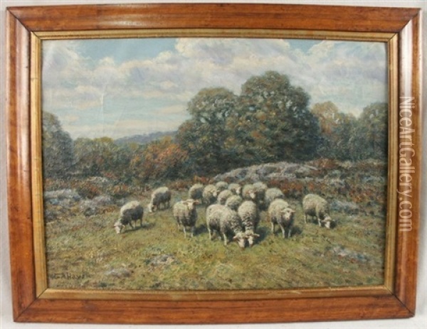 Flock Of Sheep Oil Painting - George Arthur Hays