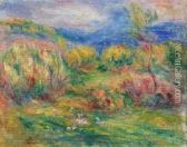 Pejzaz Z Okolic Cagnes-sur-mer Oil Painting - Pierre Auguste Renoir