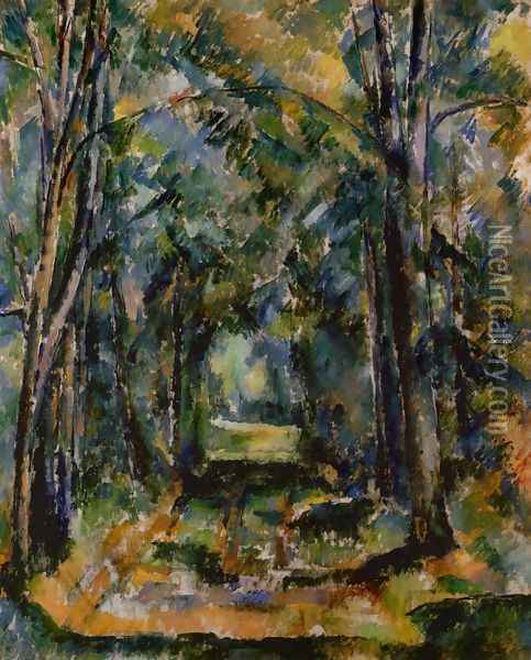The Alley At Chantilly Oil Painting - Paul Cezanne
