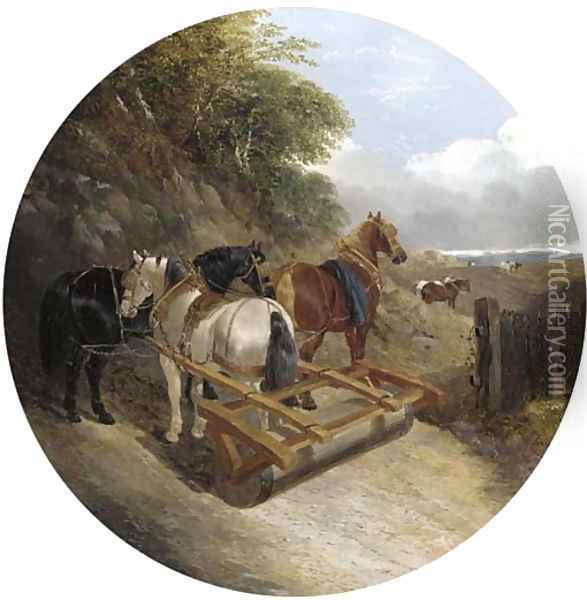 A plough team Oil Painting - John Frederick Herring Snr