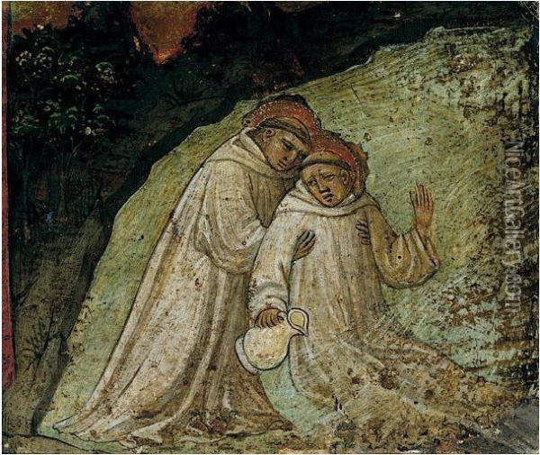 Saint Maurus Rescuing Saint Placidus From Drowning Oil Painting - Baldese Pseudo