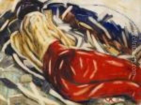 Liegender Akt (munchen) Oil Painting - Christian Rohlfs