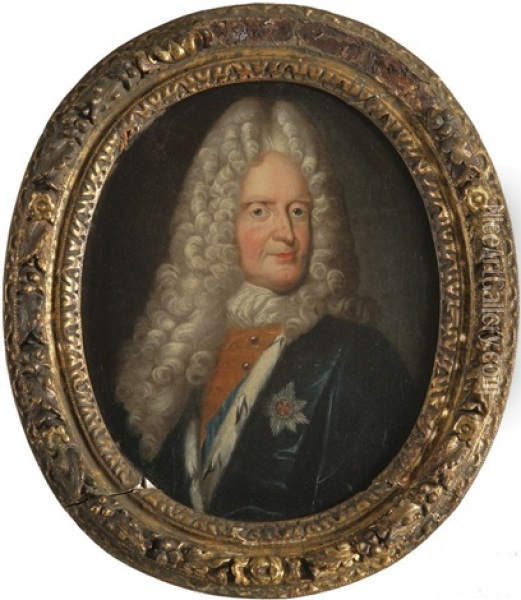 Portrait Des Herzogs Anton Ulrich Von Braunschweig Oil Painting - Bernhard Christoph Francke