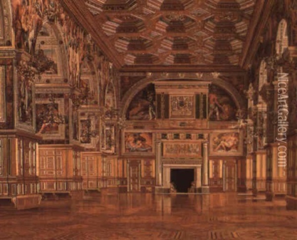 Fontainebleau Oil Painting - Josef Theodor Hansen