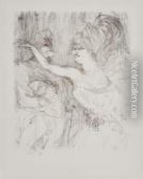 Guy Et Mealy Dans Paris Qui Marche Oil Painting - Henri De Toulouse-Lautrec