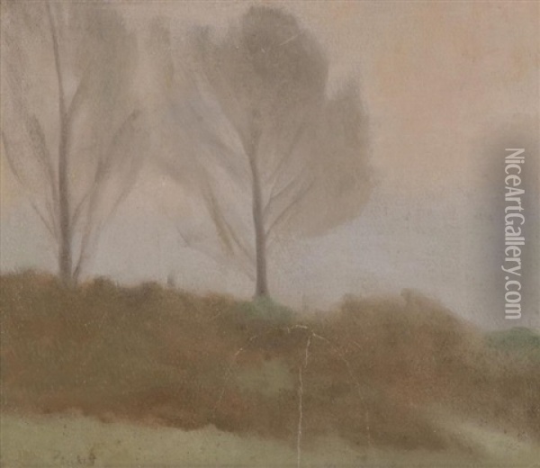 The Two Trees, Near Beaumaris Oil Painting - Clarice Marjoribanks Beckett