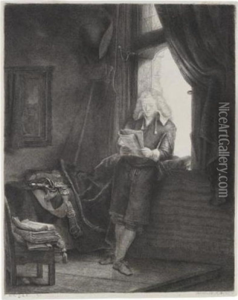 Jan Six (b., Holl.285; H.228; Bb.47-b) Oil Painting - Rembrandt Van Rijn