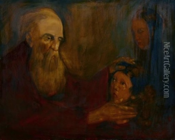 Isaac Blessing Jacob With His Birth Rights Oil Painting - Han Van Meegeren