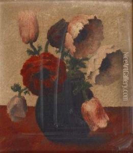 Vase De Fleurs Oil Painting - Felix Elie Tobeen