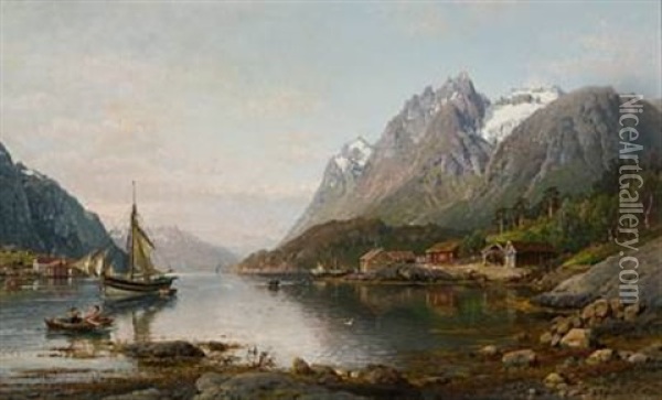 Vestlandsfjord Oil Painting - Anders Monsen Askevold