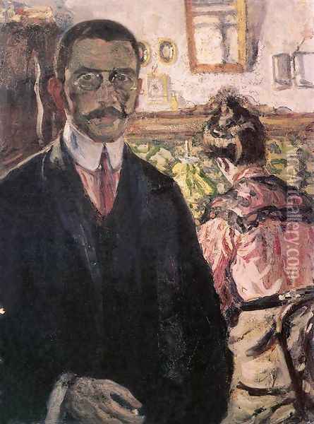 Self-portrait 1905 Oil Painting - Izsak Perlmutter