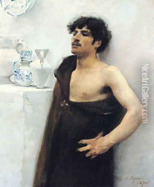 Young Man In Reverie Oil Painting - John Singer Sargent
