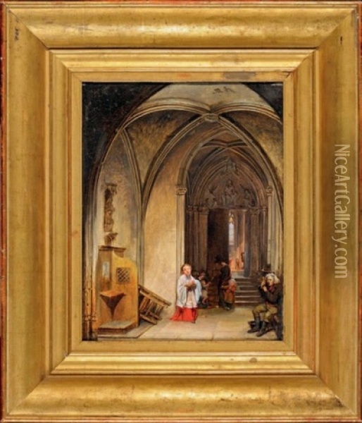 L'enfant De Coeur Chantant Oil Painting - Claudius Jacquand