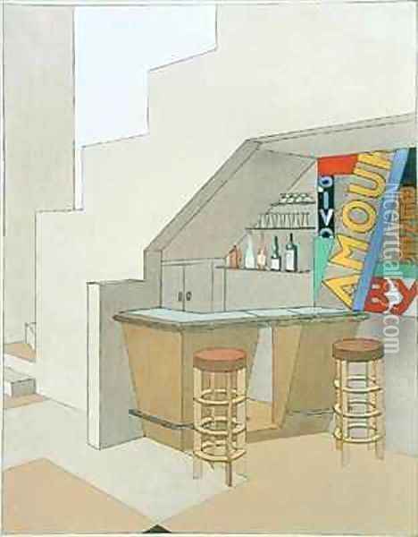 Design for a small bar Oil Painting - Georges Djo-Bourgeois