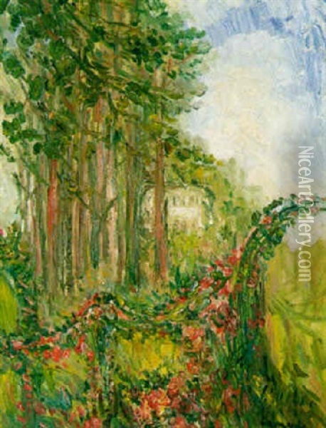 Le Jardin En Fleurs Oil Painting - Pierre Laprade