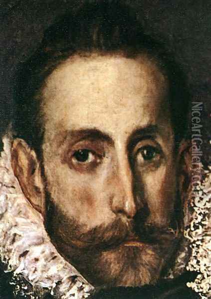 The Burial of the Count of Orgaz (detail 7) 1586-88 Oil Painting - El Greco (Domenikos Theotokopoulos)