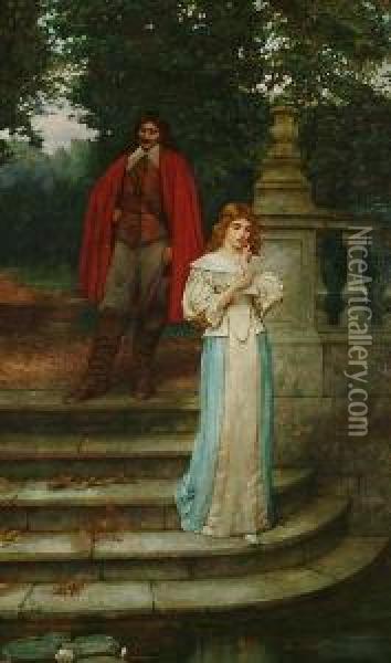 An Important Letter Oil Painting - William A. Breakspeare