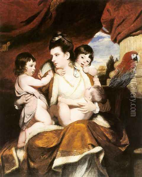 Lady Cockburn and her Three Eldest Sons 1773 Oil Painting - Sir Joshua Reynolds