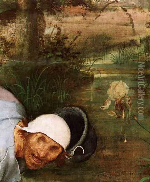 The Parable of the Blind Leading the Blind (detail) 1568 4 Oil Painting - Jan The Elder Brueghel