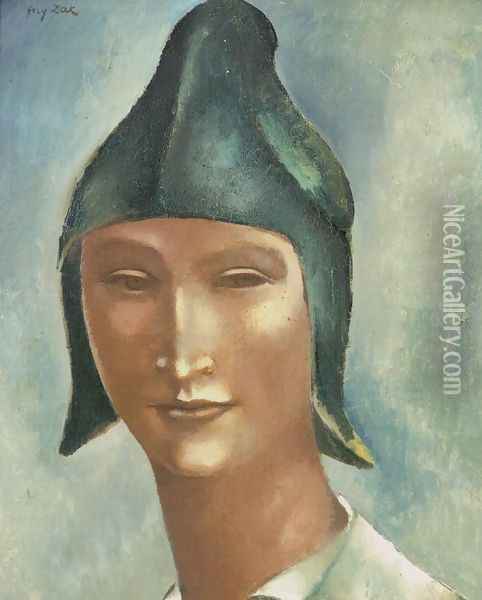 Head of a Young Man in a Spiky Hat Oil Painting - Eugene Zak