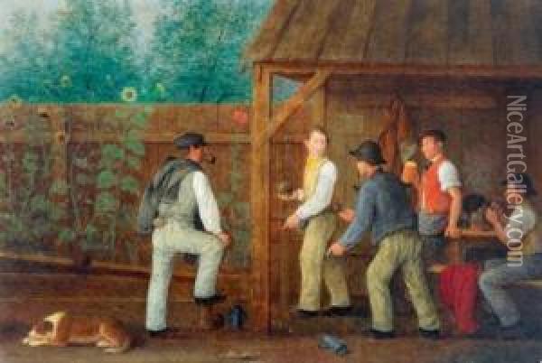Kegelpartie Oil Painting - Johann Michael Neder