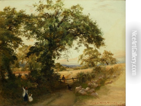 At Witley, Surrey Oil Painting - Charles James Lewis