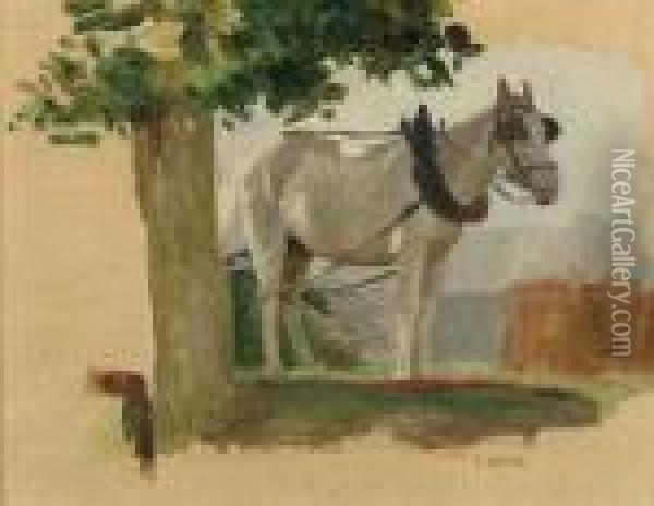 Le Cheval Du Molard Oil Painting - Edouard John E. Ravel