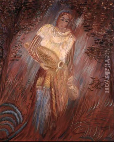 Siciliansk Vattenbarerska Oil Painting - Sigrid (Maria) Hjerten