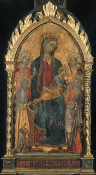 Madonna Con Il Bambino E Santi Oil Painting - Master Of The Pala Sforzesca