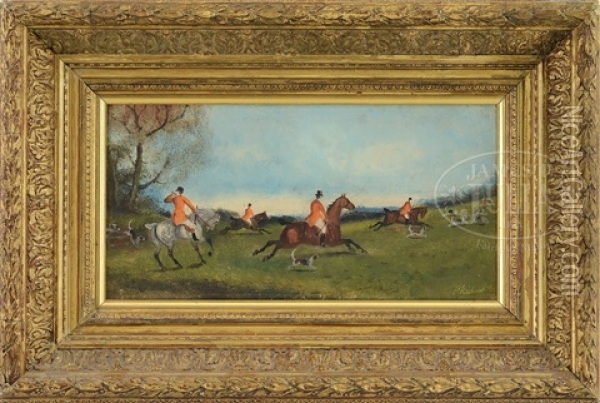 Two Works: Hunting Scenes Oil Painting - Philip H. Rideout