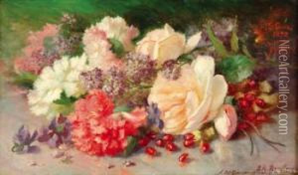 Bouquet De Flores Oil Painting - Blas Benlliure Y Gil