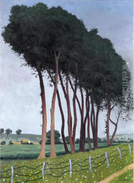 Family Of Trees Oil Painting - Felix Edouard Vallotton