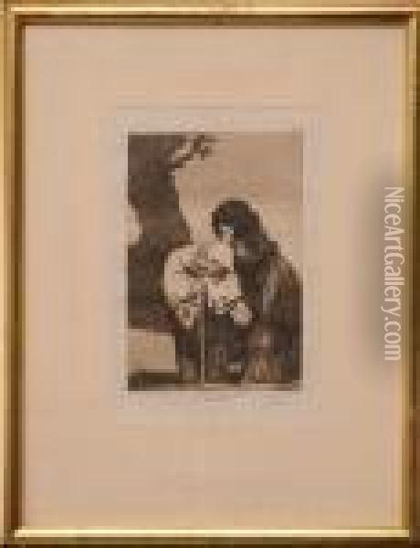 Grabado. Oil Painting - Francisco De Goya y Lucientes