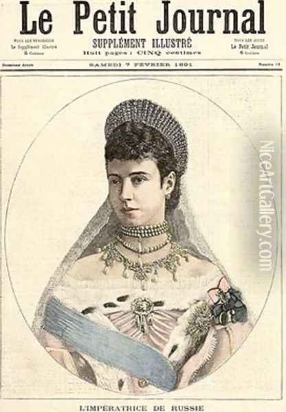 Empress of Russia from Le Petit Journal 7th February 1891 Oil Painting - Fortune Louis Meaulle