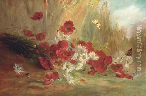 A Harvest Of Wild-flowers Oil Painting - Wilfred Buckland