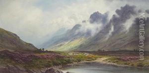 Rising Mists, Argyllshire Oil Painting - Edward Horace Thompson