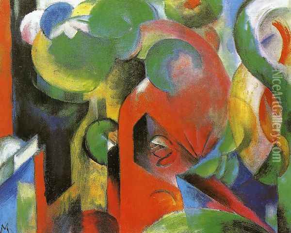 Small Composition III Oil Painting - Franz Marc